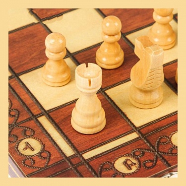 Настольная игра 3 в 1 Шахматы, шашки и нарды на магнитах .  �5