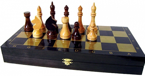 3в1 с гроссмейстерскими фигурами, темные.  �2