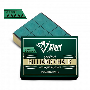 Мел Startbilliards 5 звезд зеленый (12 шт) SB2019_6.  �2