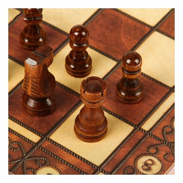 Настольная игра 3 в 1 Шахматы, шашки и нарды на магнитах .  �4